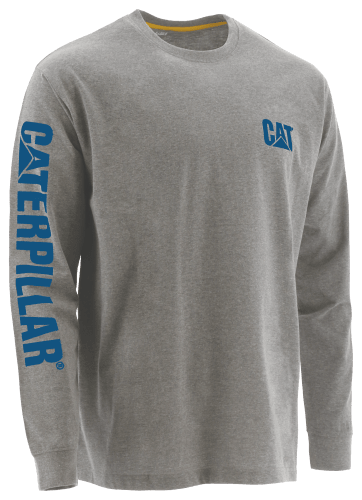 CAT Workwear Caterpillar Trademark Banner Long-Sleeve T-Shirt for Men
