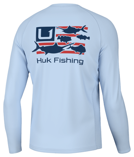 Huk Pursuit Trophy Flag Long-Sleeve Crew for Men