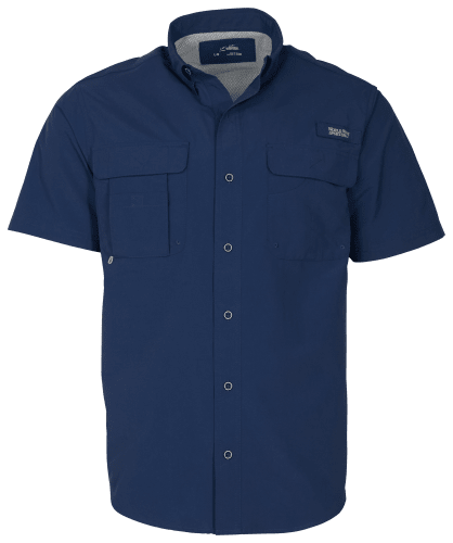 World Wide Sportsman Nylon Angler 2.0 Short-Sleeve Button-Down Shirt for Men - Reef Waters - M