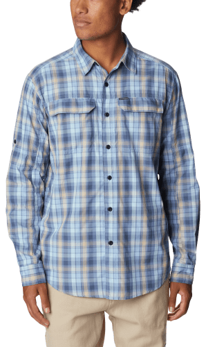Field and Stream Fly Fishing Print Shirt Long Sleeve Button Down Blue Mens  Large