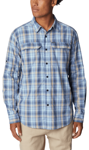 Columbia men's silver ridge flannel long sleeve shirt best sale