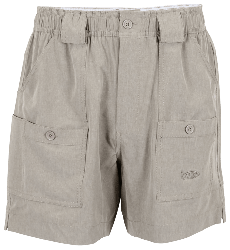 AFTCO Stretch Original Fishing Shorts - Khaki Heather (30)