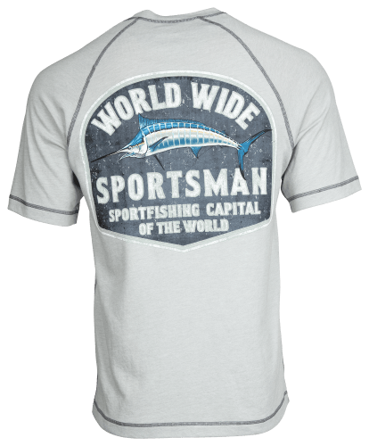 World Wide Sportsman Vintage Sport Fishing Capital Graphic Short-Sleeve  Crew Neck T-Shirt for Men