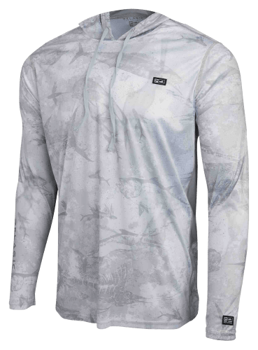 Pelagic VaporTek Open Seas Hooded Logo Patch Long-Sleeve Shirt for