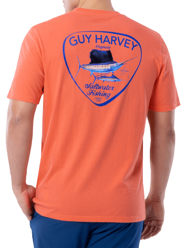 Guy Harvey Saltwater Sails Short-Sleeve Pocket T-Shirt for Men