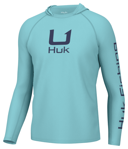 HUK BASS Fishing Men's Black Hoodie Sweatshirt Size S-3XL