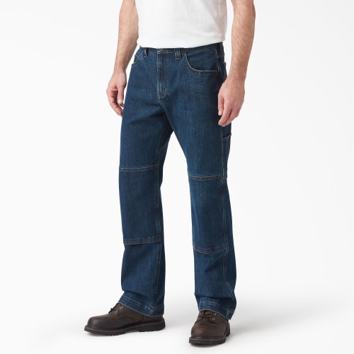 UTILITY JEANS WITH POCKETS - Mid-blue