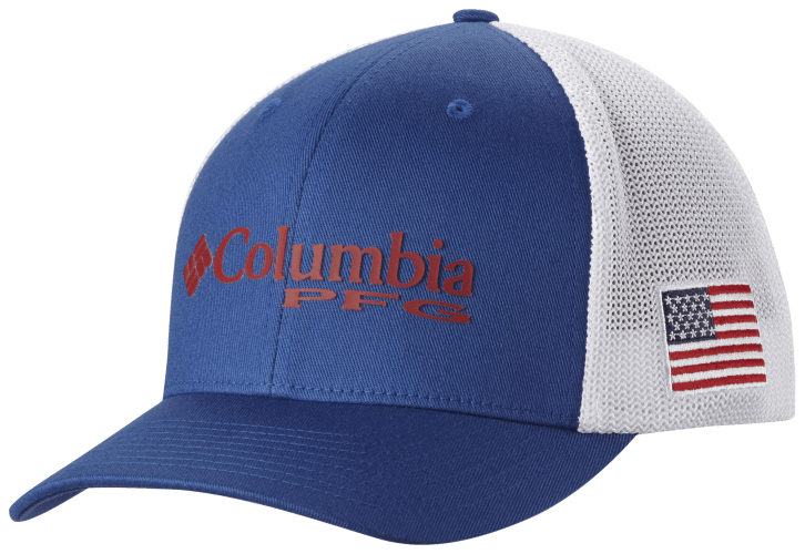 Columbia PFG American Flag Mesh Ball Cap for Men