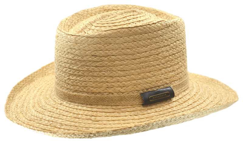 Raffia top gambler hat