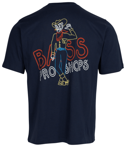 Bass Pro Shops Las Vegas Neon Cowboy Short-Sleeve T-Shirt for Men - Navy - L