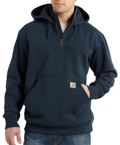 Rain defender® loose fit heavyweight quarter-zip hoodie - Black