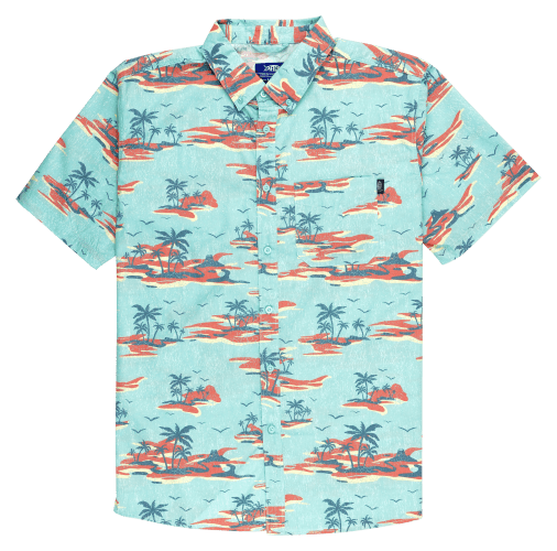 AFTCO Cocobar Short-Sleeve Button-Down Shirt for Men