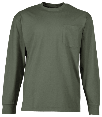 RedHead Crew Neck Long-Sleeve Pocket T-Shirt for Men