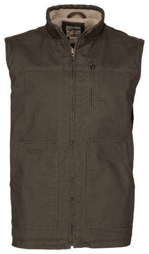 RedHead Sherpa-Lined Canvas Vest with Zip Chest Pocket for Men