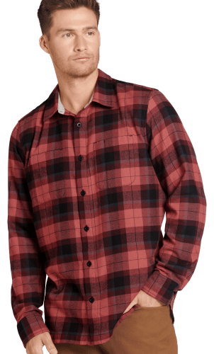 Jockey Outdoors Dual Pocket Long-Sleeve Flannel Shirt for Men