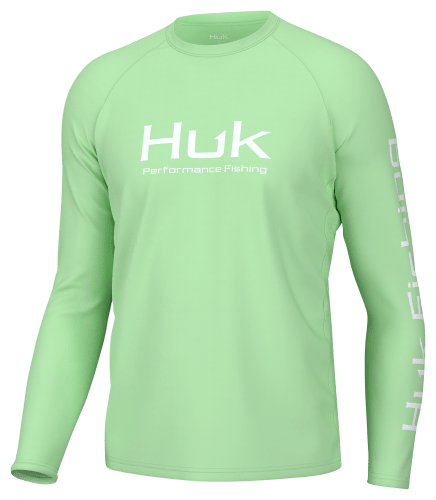 Huk, Shirts, Mens Huk Fishing Performance Long Sleeve Crewneck Shirt Blue  Xl Graphic Logo