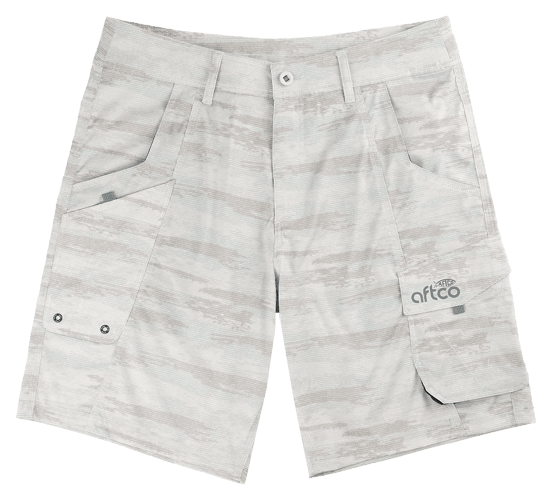 AFTCO Tactical Fishing Shorts - Black Camo (30)