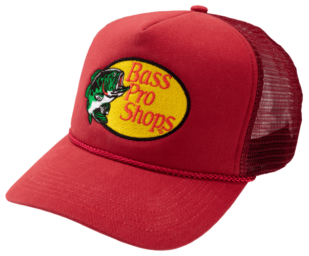 Bass Pro Shops Multicolored Throwback Mesh-Back Woodcut Cap - Antique Red/Cardinal バスプロショップス キャップ 帽子