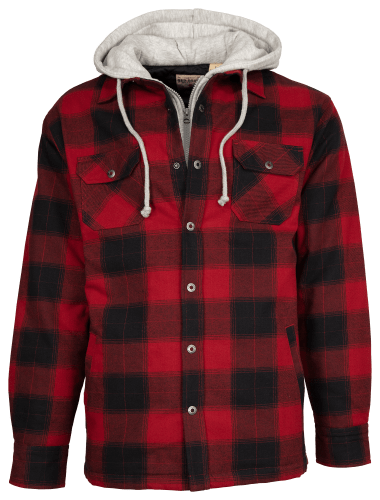 Red flannel hoodie sales