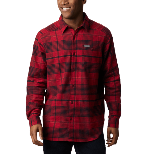 Columbia Cornell Woods Long-Sleeve Flannel Button-Down Shirt for Men