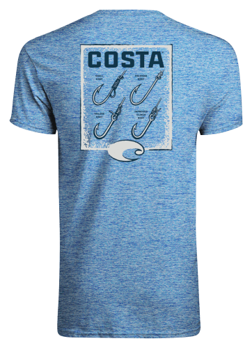 Costa Tech How to Hooks Short Sleeve Royal Blue Heather / XLarge