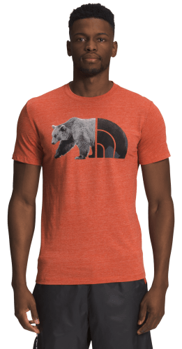 The North Face Tri Blend Bear Short Sleeve T Shirt for Men Bass