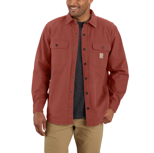 Carhartt Rugged Flex Relaxed Fit Canvas Fleece Lined Shirt Jacket