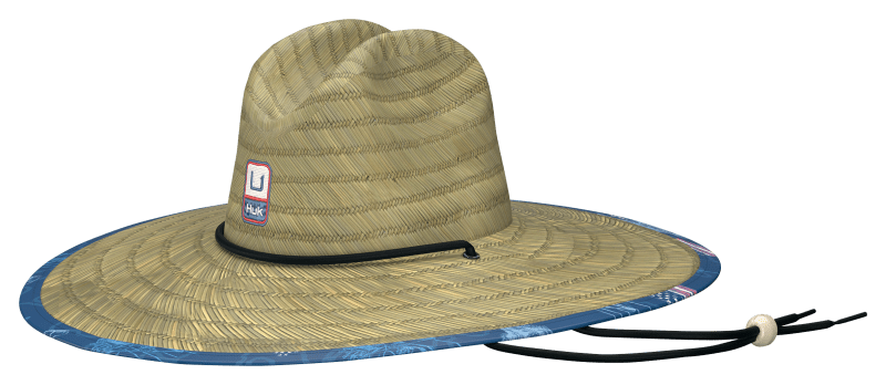 Huk Men's Fish and Flags Straw Hat, Set Sail