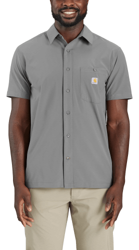 Cabelas Vented 2 Pocket Short Sleeve Button Up Fishing Shirt Size Medium