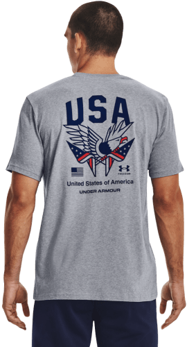 Under Armour Women's New Freedom Flag T-Shirt (036) Steel Light