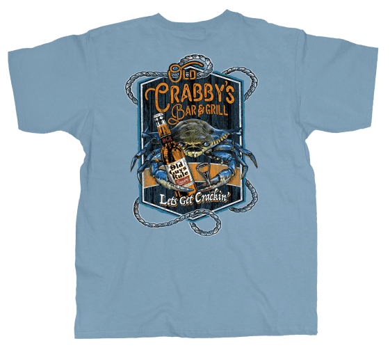 Old Guys Rule Old Crabby's Bar and Grill Short-Sleeve T-Shirt for Men