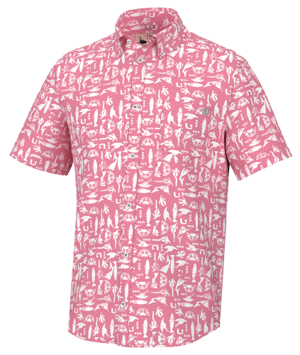 Huk Kona Batiki Short-Sleeve Button-Down Shirt for Men