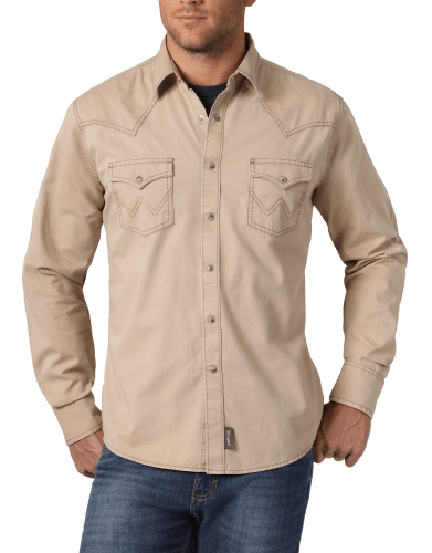 Tan outlet wrangler shirt