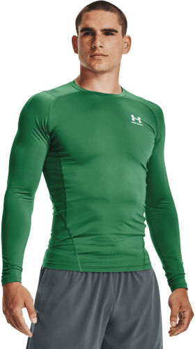 shirts Under Armour HeatGear Armour Compression LS - White/Black - men´s 