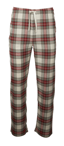 Stars Above Men's Red & Black Plaid Fleece Sleep Pajama Bottoms