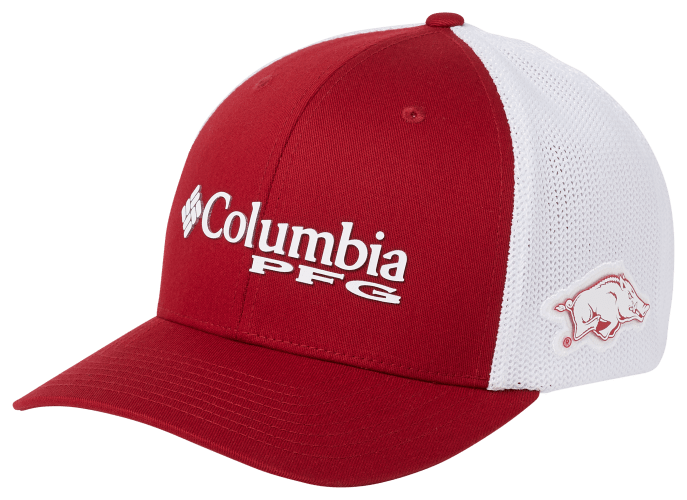 Columbia Men's PFG Mesh Ball Cap, Black/White, L/XL