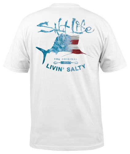 Salt Life Short-Sleeve Amerisail Graphic T-Shirt, Mens, S, White