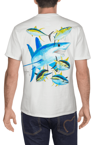 Guy Harvey Mako Shark Short-Sleeve Pocket T-Shirt for Men