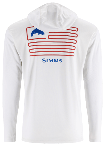 Simms Logo Hoodie - Men's White, XL