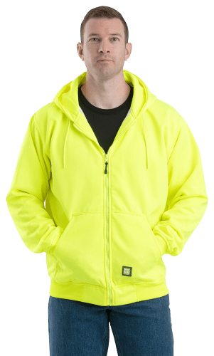 Berne Hi Vis Thermal Lined Long Sleeve Hooded Sweatshirt for Men