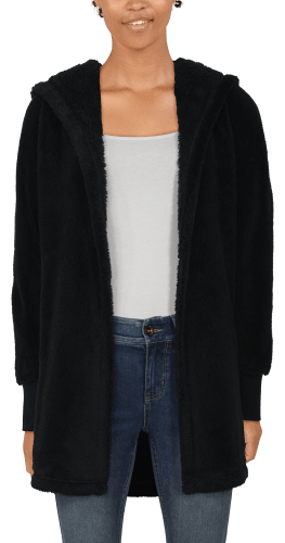 Fur hooded deals cardigan