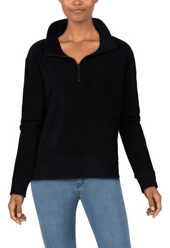 Ladies Sweater Fleece Quarter Zip Pullover