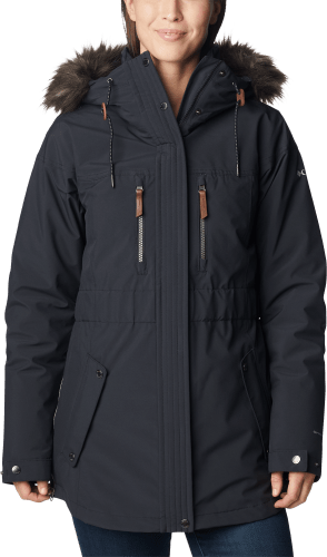 Women's black columbia winter coat clearance