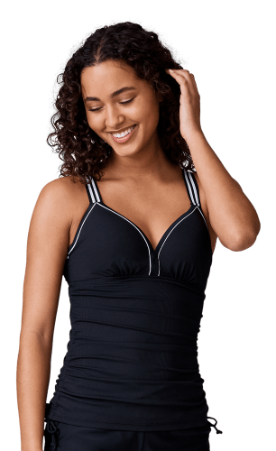 Women's Full Side Shirring Tankini Top – Free Country