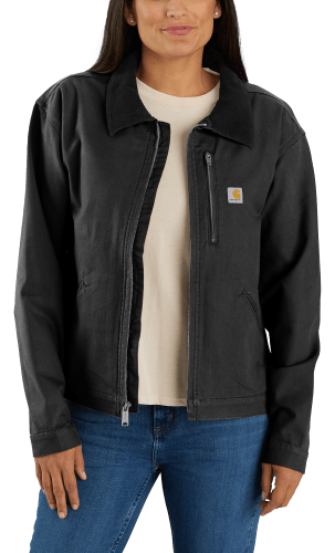 Carhartt Women's Rug Flx Loose Canvas Fleece Lined Shirt Jac