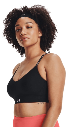 Under Armour Infinity Covered low support sports bra in black