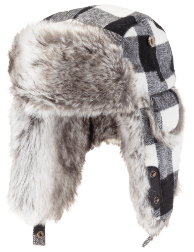 Dorfman Pacific Buffalo Plaid Trapper Hat for Ladies
