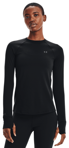 Under Armour UA Base 2.0 Crew Shirt Women - Black / Pitch Gray