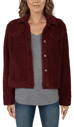 Denim jacket sherpa womens discount
