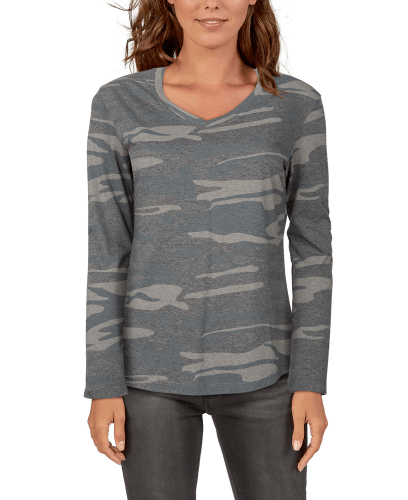 Womens Black Fly Fishing Shirts & Hoodies For Women (One Fly Girl) V-Neck  T-Shirt
